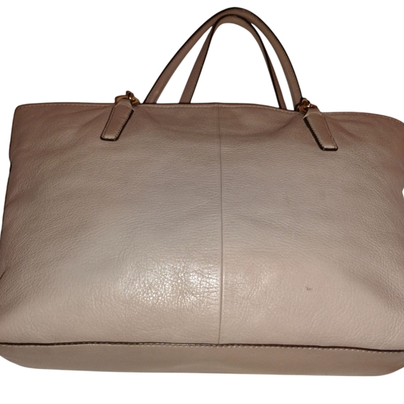 Coach Cream Colored Leather Ava Shoppers Tote Shoulder bag Purse - Picture 1 of 9
